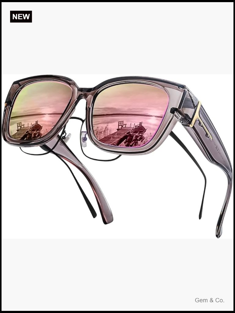 Polarized Fit Over Sunglasses For Women Men Oversized Square Uv Protection